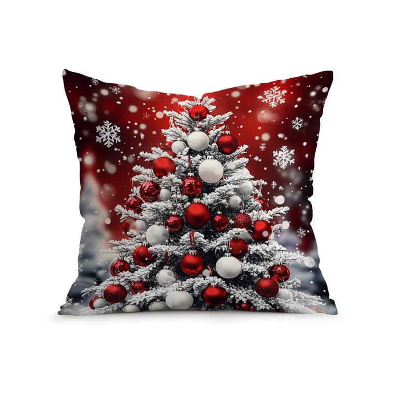 Christmas Cushion Pillowcase Printed 100% Polyester 45X45Cm Throw Pillowcover Decorative Sofa Cushion Pillowslip Home Decor