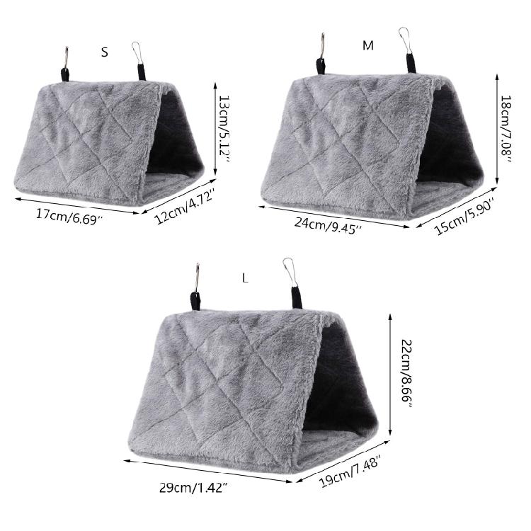 Parrot Hammock with 2 Hanging Hooks Warm Snuggle Hut Cage Tent for Cockatiels