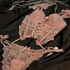 Hollow Mesh Women Lingerie Uniform Passionate Set Bow Lace Corset  Home Travel