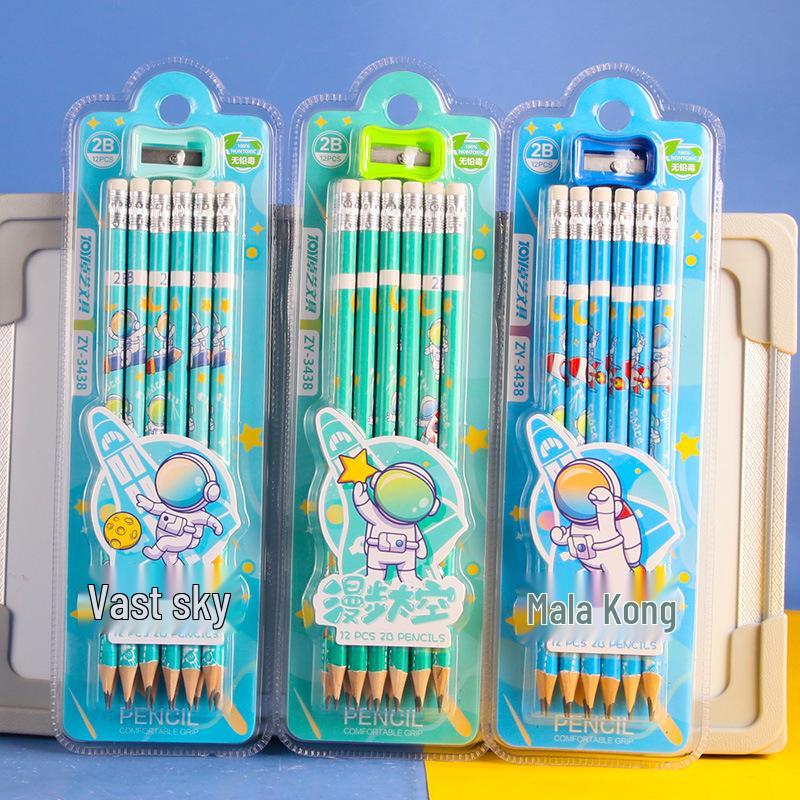

Cartoon Pony Pencil with Eraser and Hole-Punch Pen, 2B, for Kids 2B Pencil/Price per Box