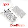 3-10pcs 18x25mm 19x38mm 25x50mm Inner Size Rectangle Pendant Cabochons Blank Base Setting Tray DIY Jewelry Making Accessories