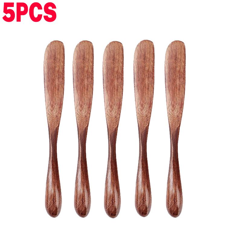Phoebe Wood Butter Spreader Japanese Style Flat Thin Blade for Jam Cheese Toast Smooth Polished Handle Kitchen Gift Rustic 1