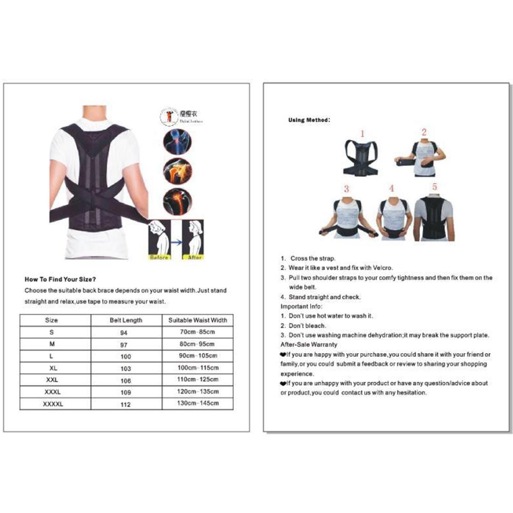 Unisex Adult Back Posture Correction Belt Correction Strap