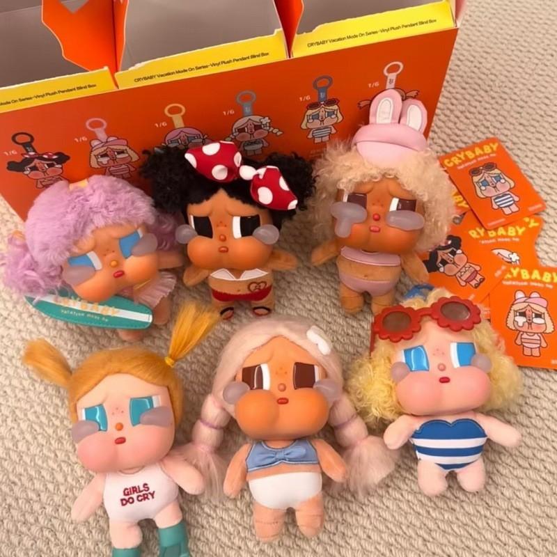 Cry Baby Plush Keychain With Surfboard Design For Summer Beach Accessory