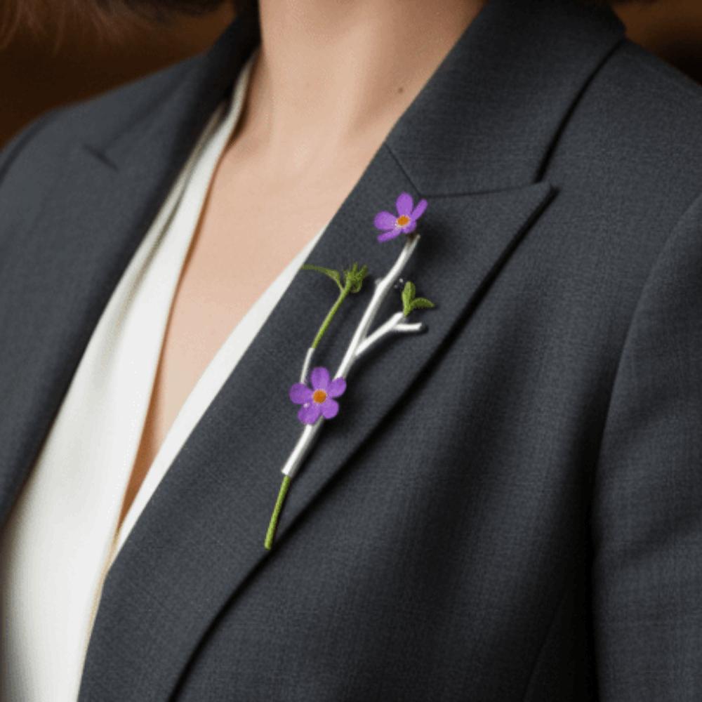 Exquisite Mini Cabbage Vase Brooch Elegant Flower Arranging Brooch  Wedding