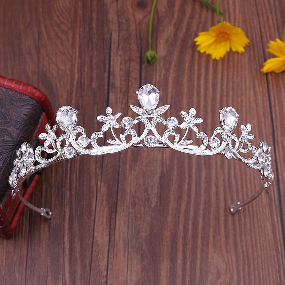 Gold Color Crystal Rhinestone Crown and Tiara Wedding Hair Jewelry Accessories for Women Bridal Tiaras Headpiece Girls Headbands