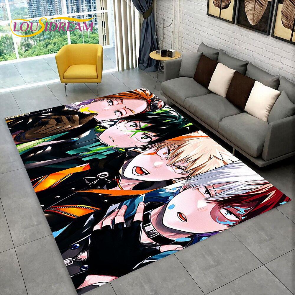 My Hero Academia, Japan Anime Area Rug,Carpets Rug for Living Room Bedroom Sofa Doormat Decoration,Kids Play Non-slip Floor Mat