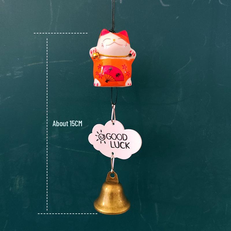 Totoro Ceramic Wind Chime Ornament - Cute Japanese Wall Decor for Girls' Bedroom