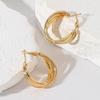 Retro Hong Kong Style Twisted Metal Earrings: Unique Design for Women, Trendy Ear Studs, Popular Autumn/Winter Accessories