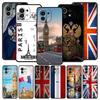 Phone Case For Xiaomi Mi 15 14 14T 13T 12T Pro 12 13 11 Lite 5G 11T X6 X5 Pro Soft TPU Cover National Flag RU FR UK