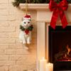 Christmas Pendant 2D Acrylic Cat Wearing Xmas Wreath Charm Car Hanging Ornament Home Office Parties Decoration