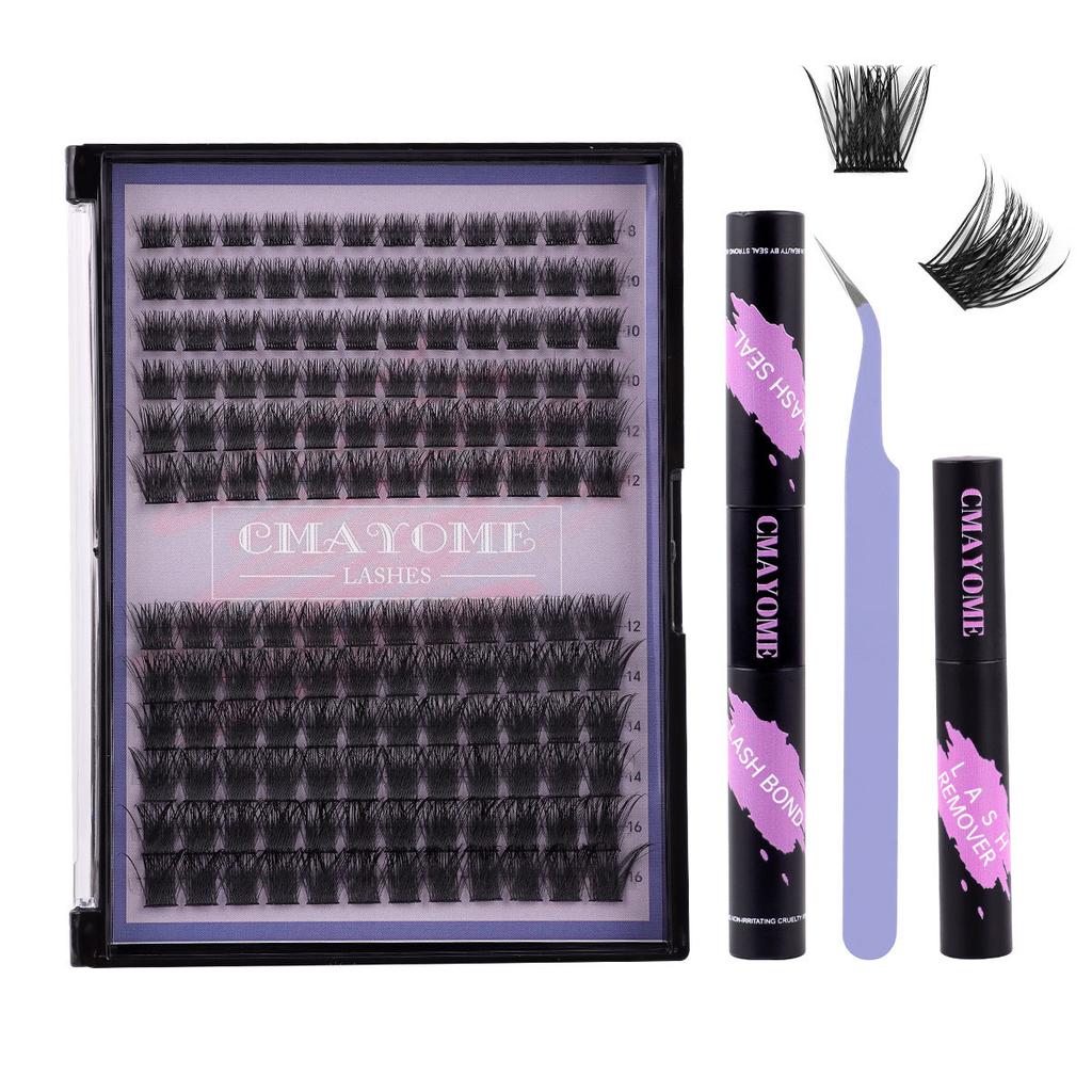 Single Cluster C Curl False Eyelashes Natural Thick Diy Segmented 10-16Mm Eyelashes
