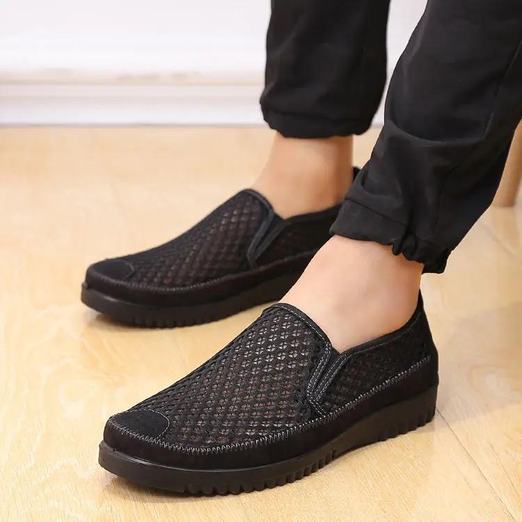 New Summer Men's Flat Loafer Shoes for Men Breathable Non-slip Casual Shoes Soft Sole Comfort Walking Shoes Sandalias Sneakers
