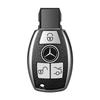 Mercedes-Benz Car Key Shell TPU Cover for CLA200, GLC260, C260L, GLA, C300 - Electroplated with Buckle (Female Design)