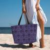 Happy Haunted Mansion Beach Bag for Women Travel Tote Bag with Pockets Summer Large Beach Pool Bag for Swim Gym Vacation