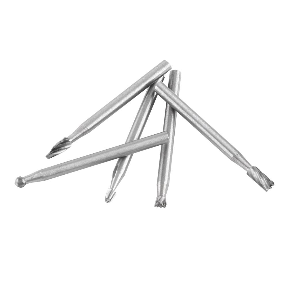 10pcs High Speed Steel Burrs Rotary Files Woodworking Carving Tool Set 1 8inch Shank