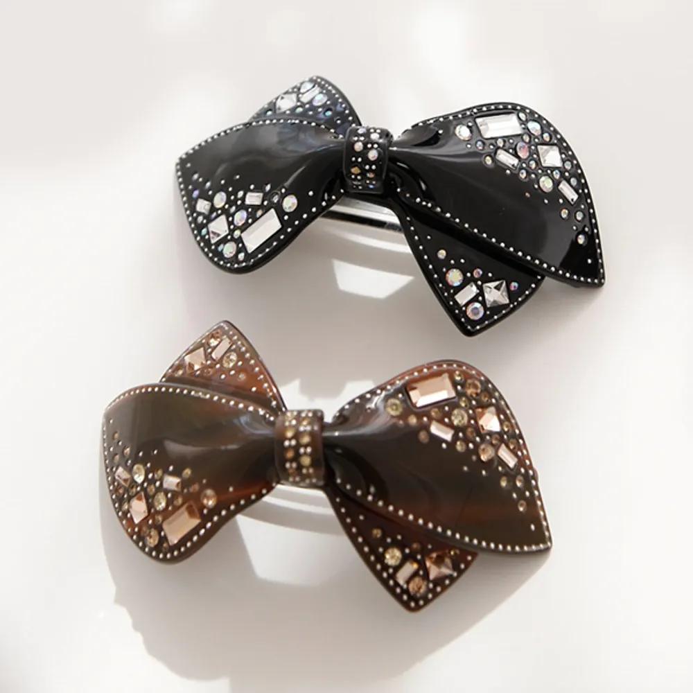 bydaisy celluloid ribbon hair clip Ba0383 black