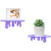 2Pcs Wall Mount Storage Shelf Strong Load-bearing Simple Installation Wall Floating Shelf Organizer Display Rack
