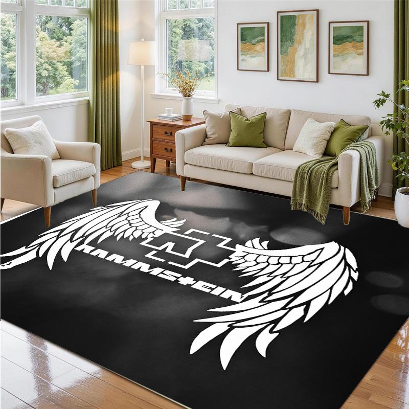 Rammstein Design Kristall-Samt Teppich Weiche Dekorationsmatte für Schlafzimmer Eingang