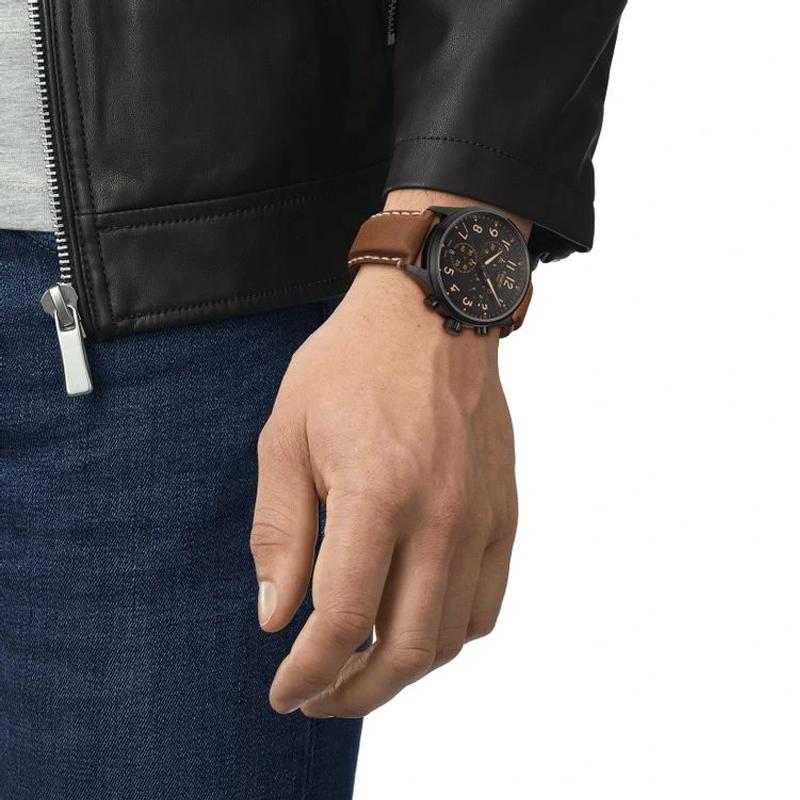 Tissot Sports Collection Quartz Movement 100m Water Resistance Men's Watch Black Dial Stainless Steel Case T116.617.36.052.03