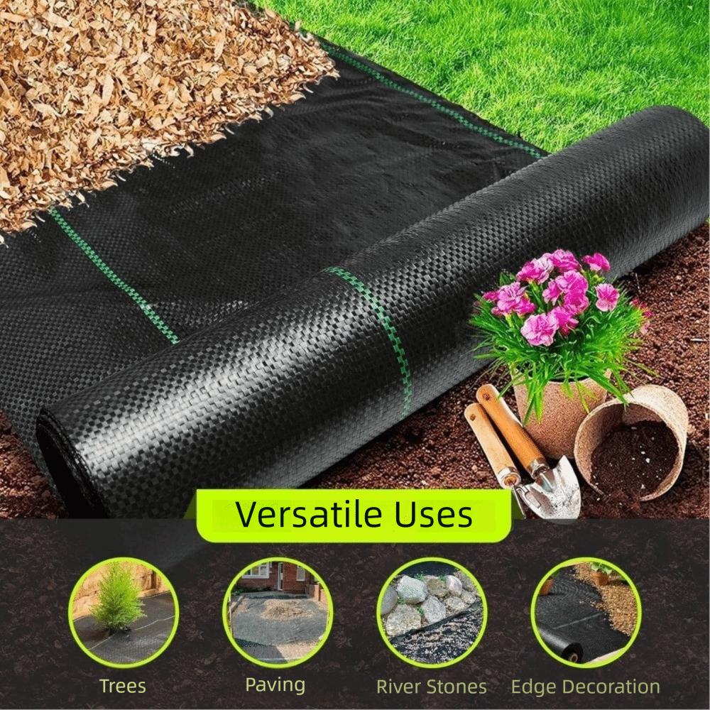 Weed Control Landscape Fabric Black Woven Agricultural Ground Cover Driveway Control