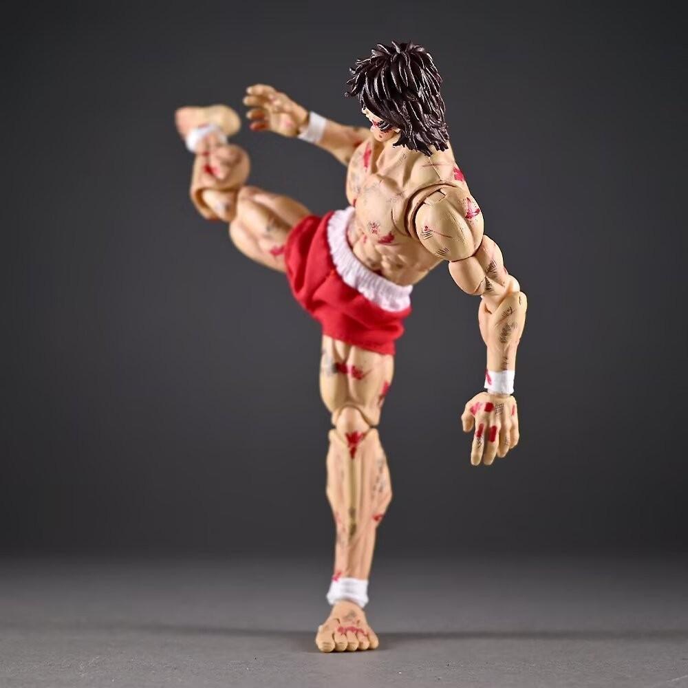 Baki Hanma Action Figure Pvc Model With Battle Damage For Collectors And Anime Fans