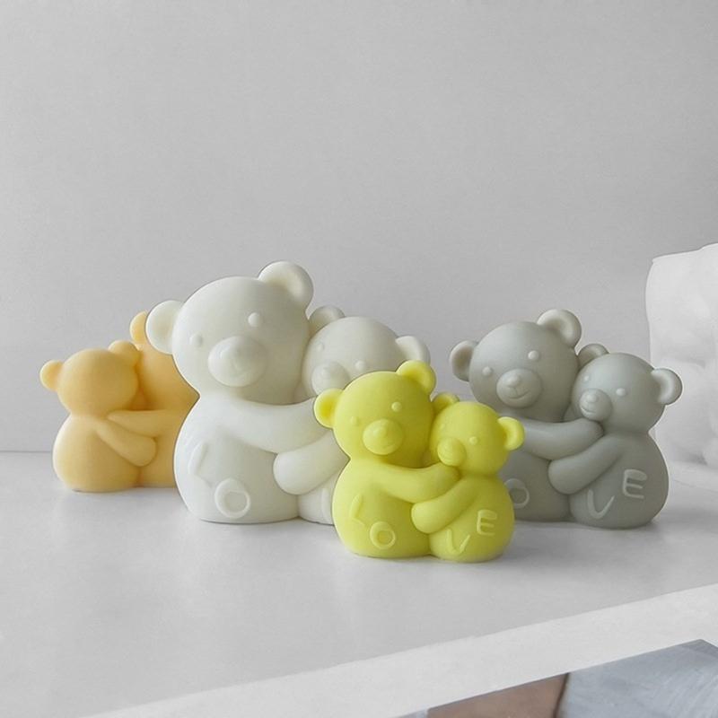 Hugging Bear Silicone Mold DIY Crafts Mold Scented Candle Mold DIY Table Ornament Mould Epoxy Resin Mold Nonstick