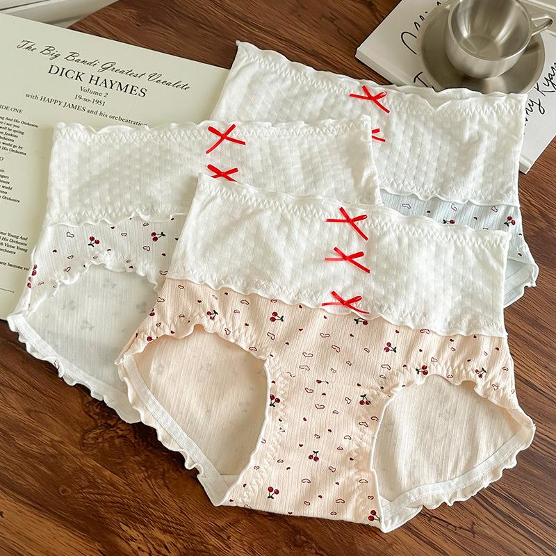 Lady Spring and Autumn Lovely Wind Cherry High Bounce Breathable Hip Bag Hip High Waist Underwear