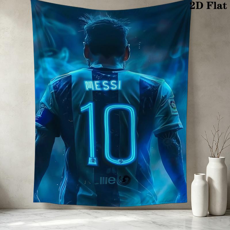 Messi Wall Tapestry Aesthetic Wall Hanging Printed Fabric Blanket Decorative Tapestries For Bedroom Living Room Home Decor