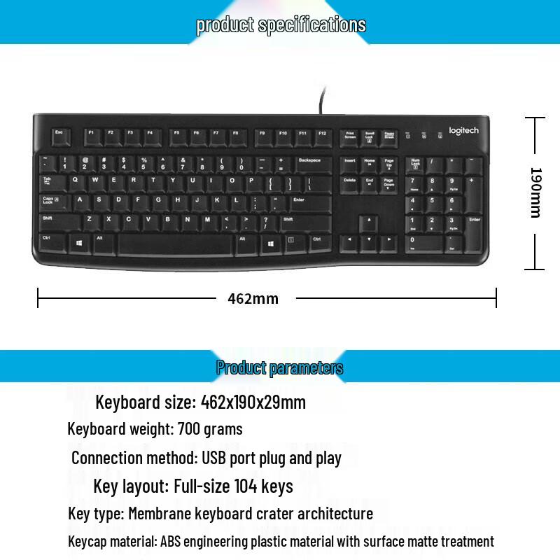 Logitech K120 Wired USB Keyboard