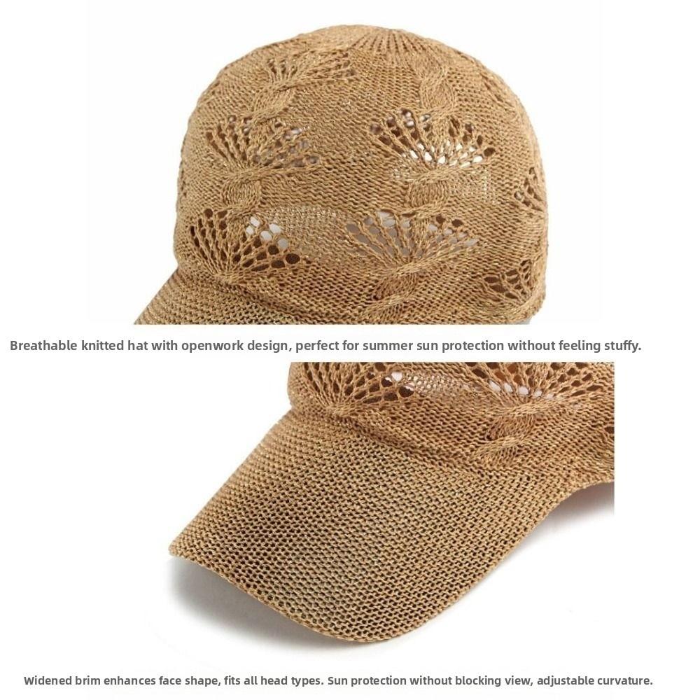 Casual Breathable Knit Hat Retro Adjustable Cap High Quality Mesh Hat Hiking Outdoor