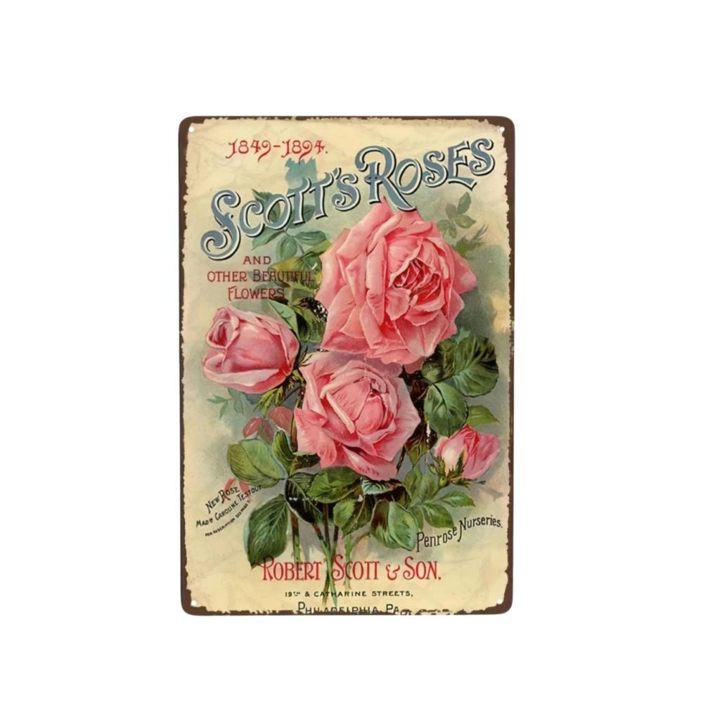 Floral Nature Plants Metal Tin Retro Sign For Kitchen Garden Home Bars Restaurants Cafes and Pubs Art Poster for Wall Dec