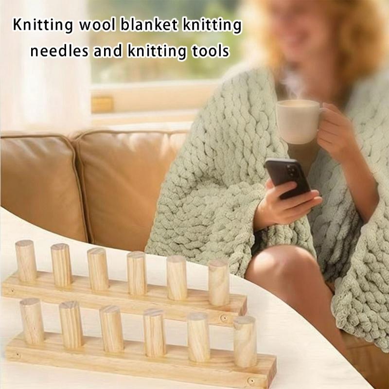 Wood Knitting Machine Knitting For Adult Beginner Weaving Blankets Bedspreads Shawls Sweaters and Yarn Craft Project