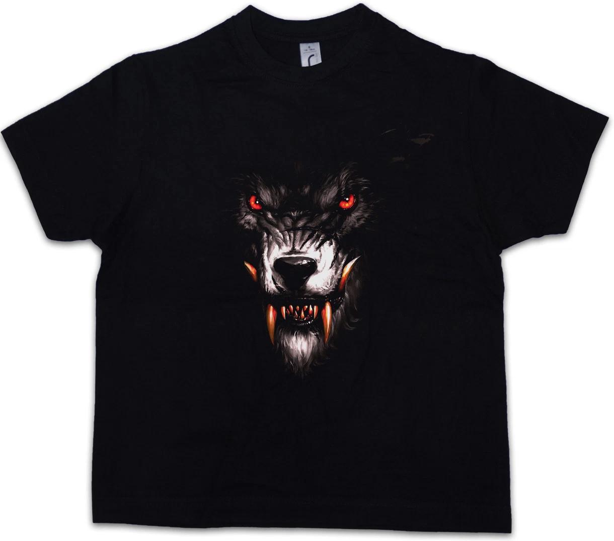 WEREWOLF Kids Boys kids boys T-Shirt Mond The Werwolf Horror Das Howling Wolves Wolf 120