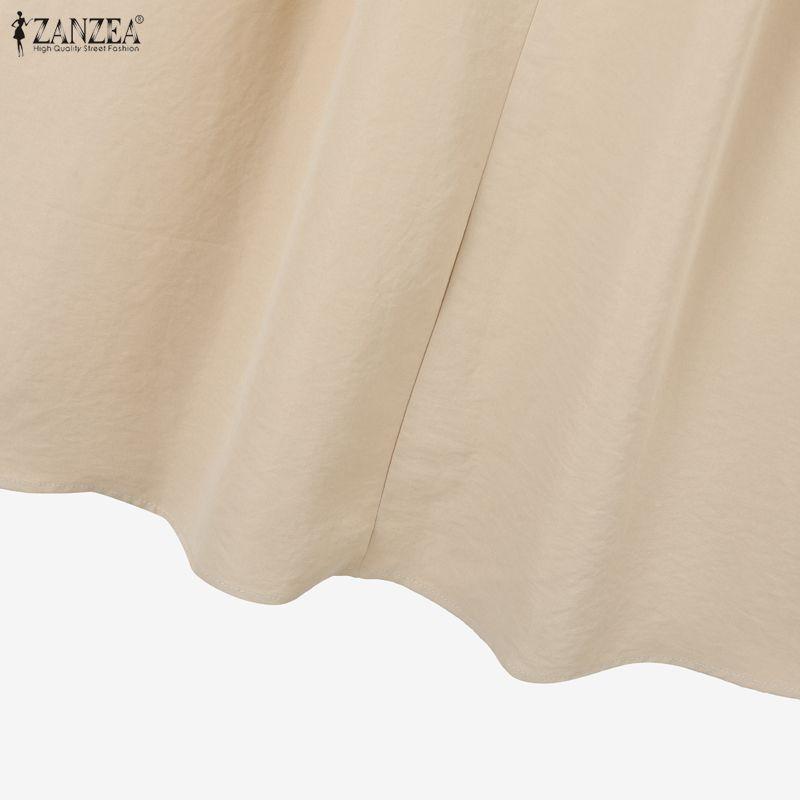 ZANZEA Women Short Sleeve Blouse and Long Skirts Casual Two Piece Suit Sets