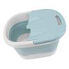Foot Bath Tub Heightened Collapsible Portable Massage Function with Lid Foot Soaking Bucket for Home Blue