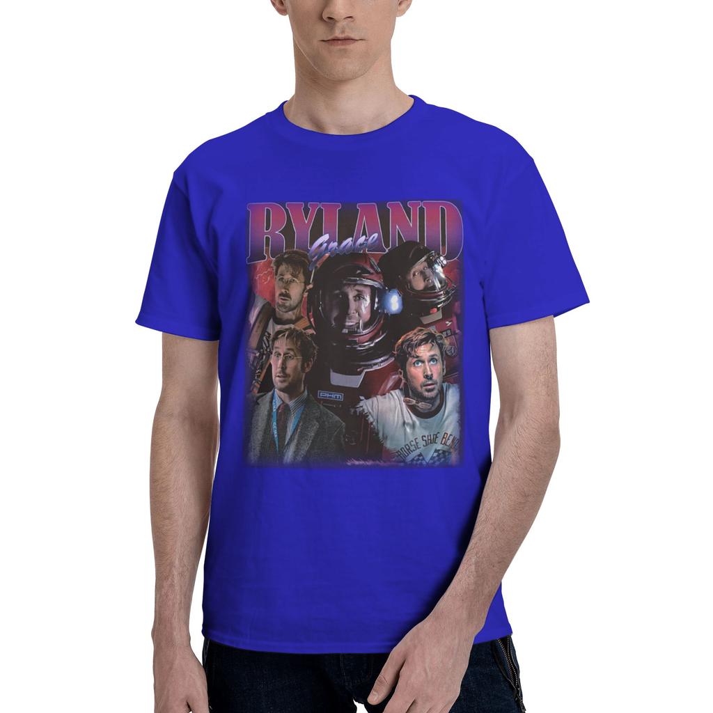 Custom Trendy Ryland Grace Astronaut T Shirt Unisex Short Sleeves Pure Cotton Tshirt Leisure Project Hail Mary Film Tees Tshirt