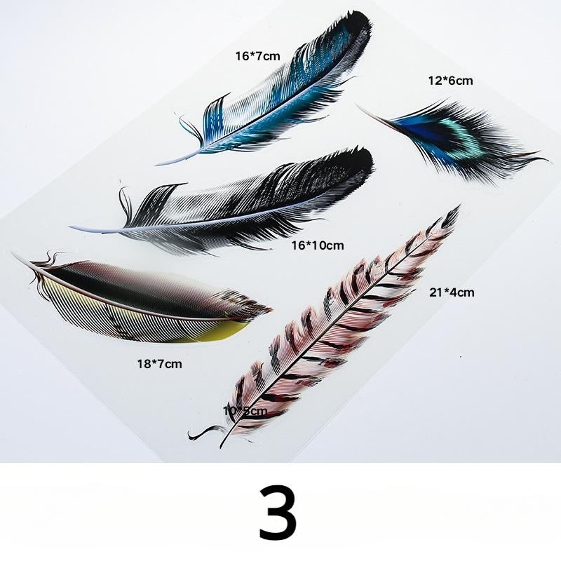 Universal 3D Feather Car Stickers Rear Trunk Anti-scratches Decals Creative Car Modified Decoration Auto Exterior Accessories