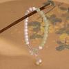 2025 High-End Natural Freshwater Pearl & Hetian Jade Butterfly Bracelet with Sterling Silver Tassel - Versatile Gift