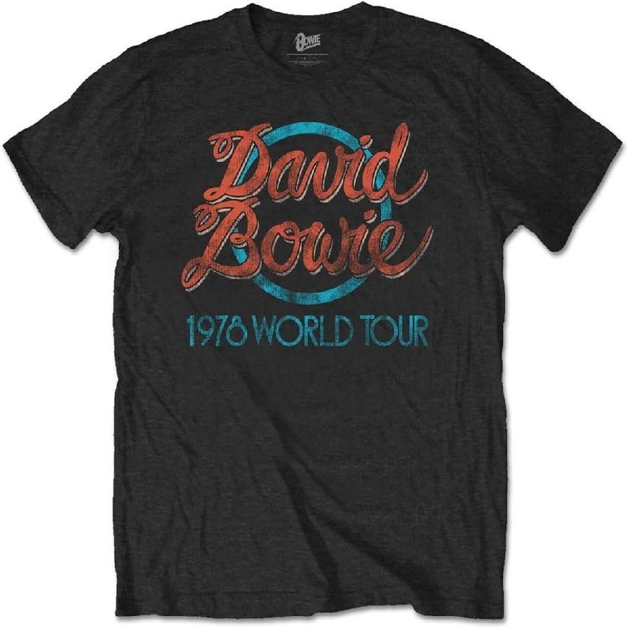 David Bowie 1978 World Tour Men s Black T-shirt S