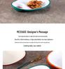 Melamine Divided Plate with Vinegar Dish for Dumplings, Shrimp, Cold Dishes, Snacks.