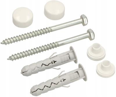 Toilet Bowl Mounting Pins - White Set