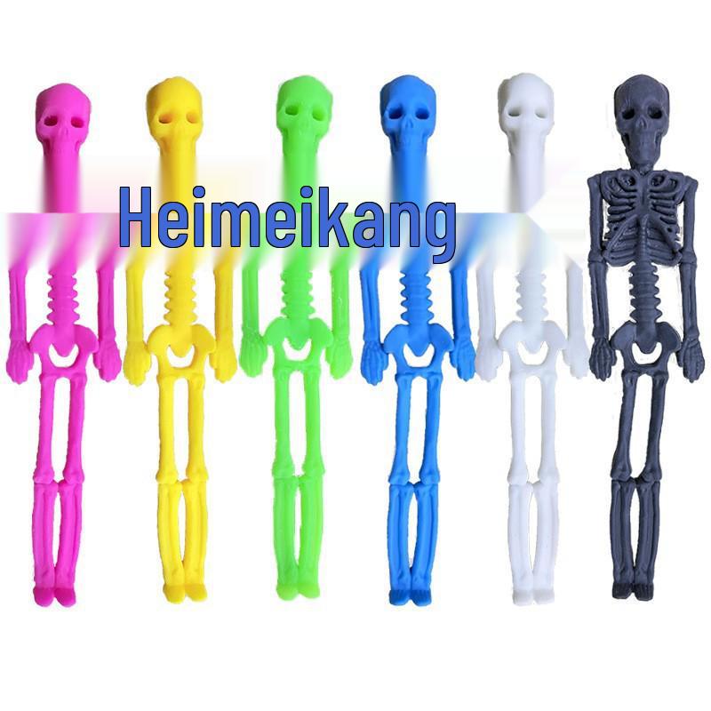 Halloween Skull Family Soft Rubber Stretch Toy Decoration