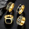 Nuevo Conjunto de Anillos Retro de Acero Inoxidable - Joyería Personalizada