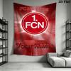 Name Custom 1.FC Nürnberg Logo Wall Tapestry Aesthetic Wall Hanging Printed Fabric Blanket Decorative Tapestries for Bedroom Living Room Home Decor