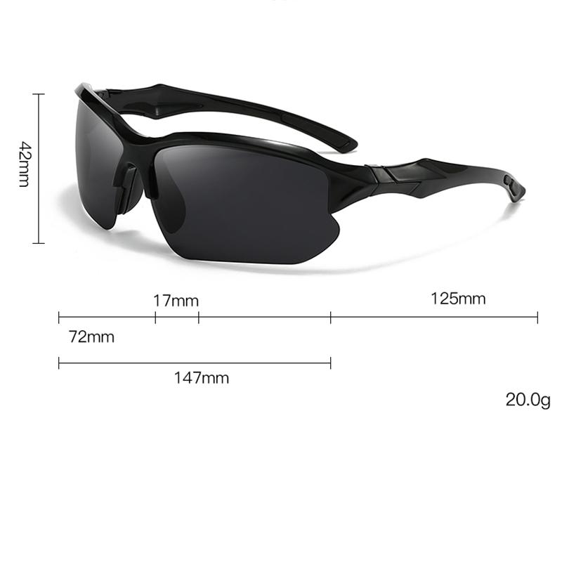 New Sports Half-frame Polarized Sunglasses For Men Cycling, Running, Fishing, Sunglasses, Lightweight Goggles 3247