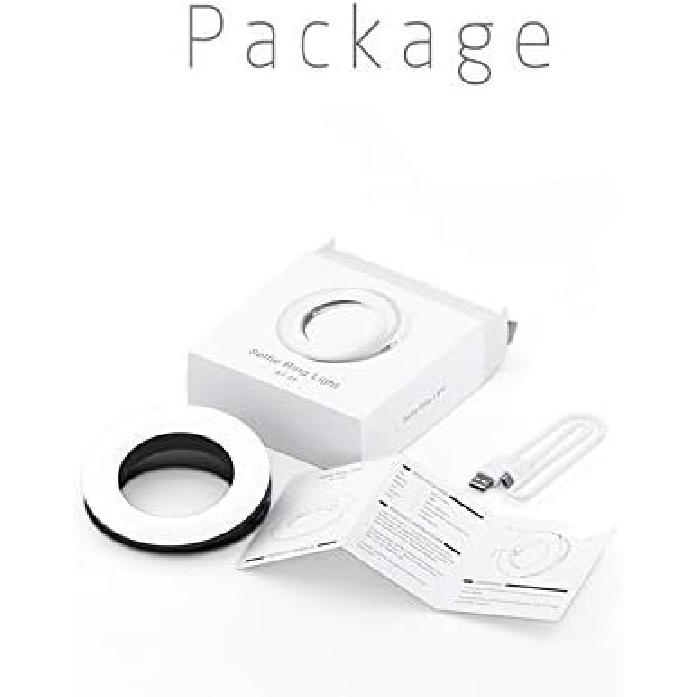 XINBAOHONG Selfie Ring Light Rechargeable Portable Clip-on Selfie Fill Light with 40 LED for Smart Phone Photography, Camera Video, Girl