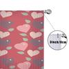 Single Panel Rose Red Heart Shaped Gauze Curtain Romantic Style Living Room Bedroom Translucent For Made Of Polyester