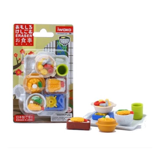 Iwako Eraser Meal Set, 10 Pieces, Blister Pack SCER981035