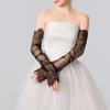 Long Bridal Gloves White Black Fingerless Gloves New Lace Gloves  Banquet